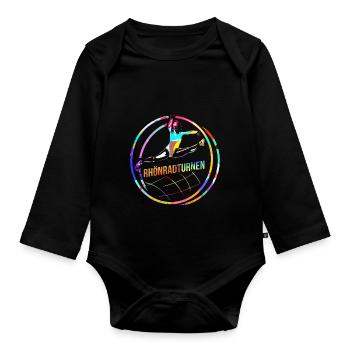 Rhönradturnen - Baby Bio-Langarm-Body - Schwarz - Vorne