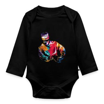 Neurosurgeon brain gift - Organic Longsleeve Baby Bodysuit - black - Front