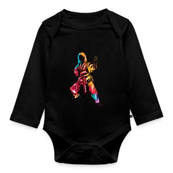 Hapkido - Body Bébé bio manches longues - noir - Devant