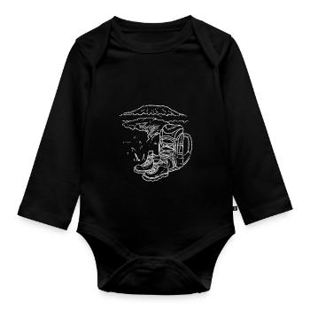 Kilimanjaro cadeau - Body Bébé bio manches longues - noir - Devant