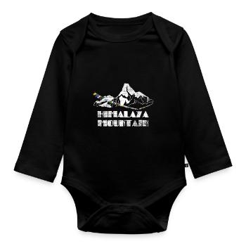 Himalaya Cadeau - Body Bébé bio manches longues - noir - Devant