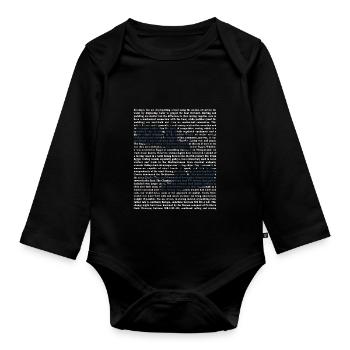 aviron - Body Bébé bio manches longues - noir - Devant