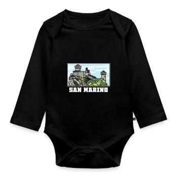 San Marino - Baby Bio-Langarm-Body - Schwarz - Vorne
