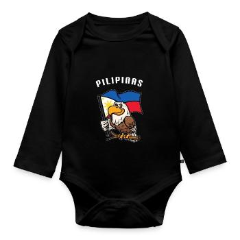 Philippines Eagle - Body Bébé bio manches longues - noir - Devant