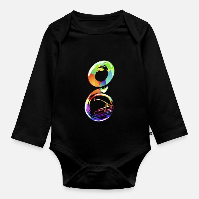 sousaphone - Body Bébé bio manches longues - noir