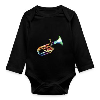 Althorn - Baby Bio-Langarm-Body - Schwarz - Vorne