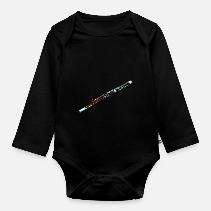 Fagott - Baby Bio-Langarm-Body - Schwarz