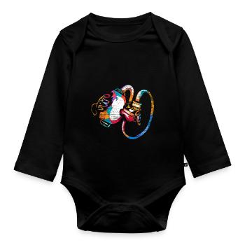 Cadeau de médecin anesthésiste - Body Bébé bio manches longues - noir - Devant