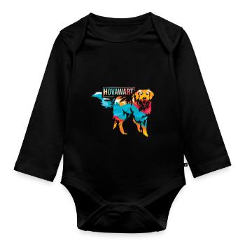 Hovawart Hund - Baby Bio-Langarm-Body - Schwarz - Vorne