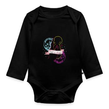 Cadeau de la sage-femme - Body Bébé bio manches longues - noir - Devant