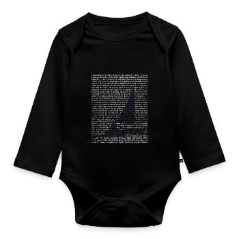 Cadeau de voile pour voilier - Body Bébé bio manches longues - noir - Devant