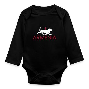Armenia - Baby Bio-Langarm-Body - Schwarz - Vorne