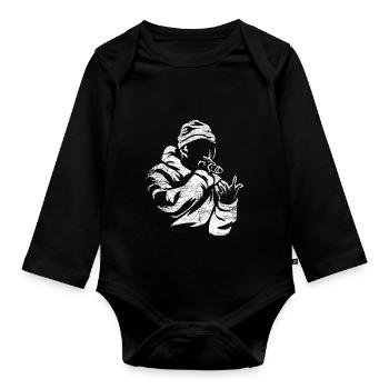 Rap Hip Hop Gift - Organic Longsleeve Baby Bodysuit - black - Front