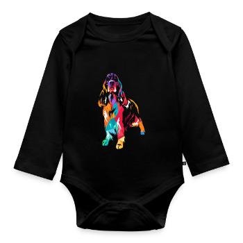English Springer Spaniel - Organic Longsleeve Baby Bodysuit - black - Front