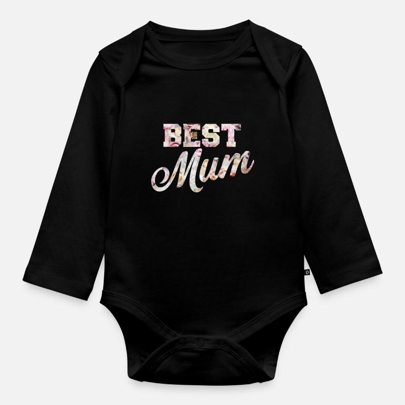 meilleure maman - Body Bébé bio manches longues - noir