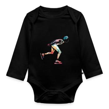 Patinage artistique patinage artistique - Body Bébé bio manches longues - noir - Devant