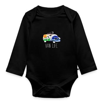 VAN LIFE VANLIFER NOMADS - Body Bébé bio manches longues - noir - Devant