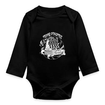 Tekno Nomads Pirate Sound System - Organic Longsleeve Baby Bodysuit - black - Front