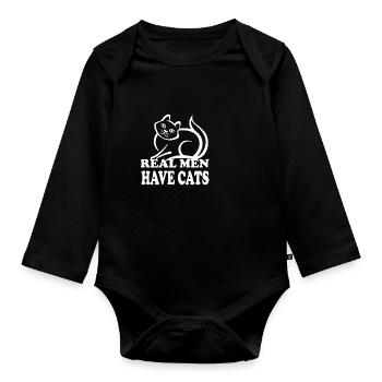 Chat Chat - Body Bébé bio manches longues - noir - Devant