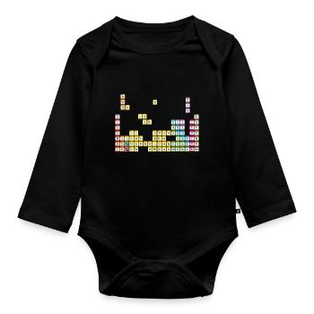 La chimie est un jeu - Body Bébé bio manches longues - noir - Devant
