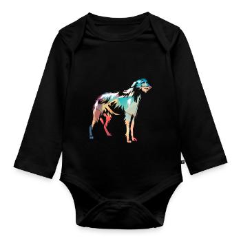 Irish Wolfhound - Body Bébé bio manches longues - noir - Devant