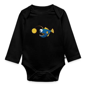 Anglerfisch Wasserball - Baby Bio-Langarm-Body - Schwarz - Vorne