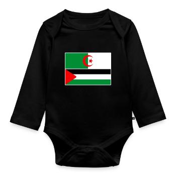 Algérie Palestine - Body Bébé bio manches longues - noir - Devant