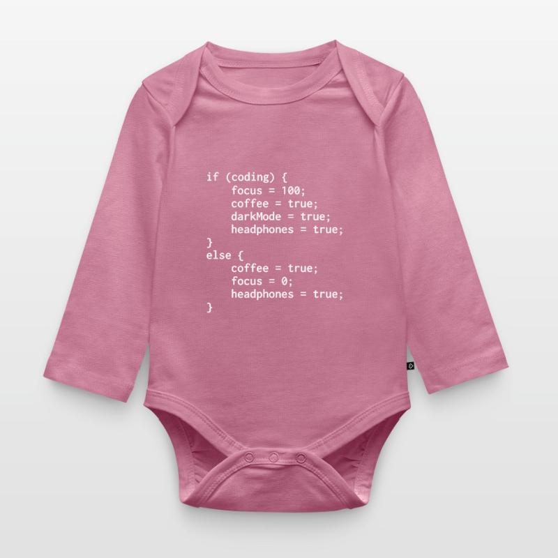Programmer Else Code Organic Longsleeve Baby Bodysuit