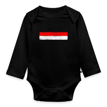 Vienne - Vintage Style Ray - Body Bébé bio manches longues - noir - Devant