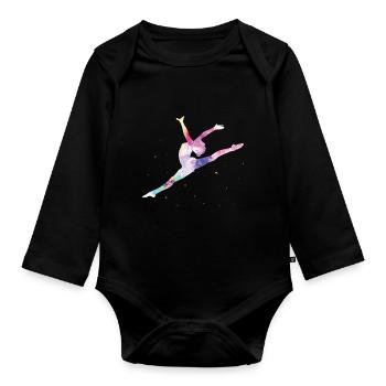 Competitive sports Ballet - Organic Longsleeve Baby Bodysuit - black - Front