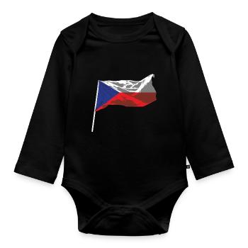 Design tchèque pour les fans tchèques - Body Bébé bio manches longues - noir - Devant
