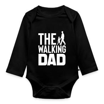 The Walking Dad - Baby Bio-Langarm-Body - Schwarz - Vorne