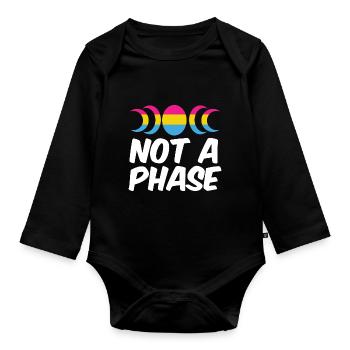 Not A Phase Gay Bisexual Pride Rainbow Lgbtq Diver - Baby Bio-Langarm-Body - Schwarz - Vorne