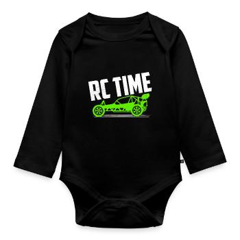RC Time Model Car Remote Control - Organic Longsleeve Baby Bodysuit - black - Front