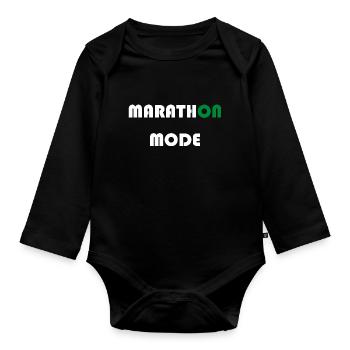 Triathlon Swim Bike Run Marathon - Baby Bio-Langarm-Body - Schwarz - Vorne