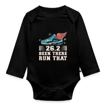 26.2 Been There Run That Marathon - Baby Bio-Langarm-Body - Schwarz - Vorne