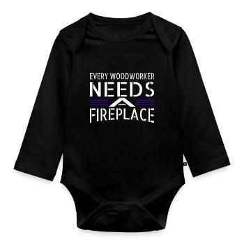 présenter des outils de marteau-piqueur d’apprenti geek - Body Bébé bio manches longues - noir - Devant