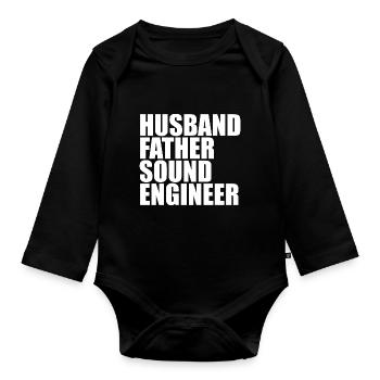 Tontechniker Sound Audio Engineer - Baby Bio-Langarm-Body - Schwarz - Vorne