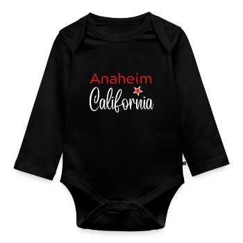 Anaheim California - Body Bébé bio manches longues - noir - Devant