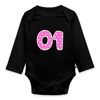 Équipe - 01 - Sport - Body Bébé bio manches longues - noir - Devant