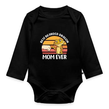 Bearded Dragons - Organic Longsleeve Baby Bodysuit - black - Front