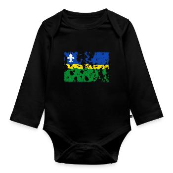 Flevoland Vintage - Baby Bio-Langarm-Body - Schwarz - Vorne