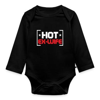 Hot Ex-Wife Divorcee Divorce Women - Organic Longsleeve Baby Bodysuit - black - Front