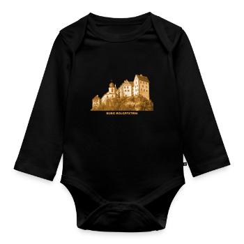 Egloffstein Castle Upper Franconia Bavaria - Organic Longsleeve Baby Bodysuit - black - Front