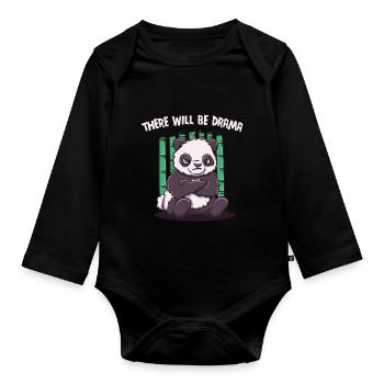 It will be dramatic, funny, sarcastic humor -Sat - Organic Longsleeve Baby Bodysuit - black - Front