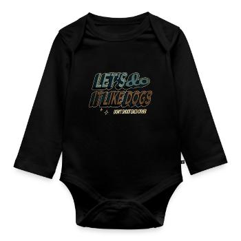 quote disarmament counterculture funny quote funny - Organic Longsleeve Baby Bodysuit - black - Front