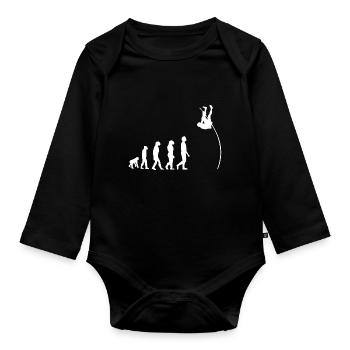 Stabhochsprung Evolution - Baby Bio-Langarm-Body - Schwarz - Vorne