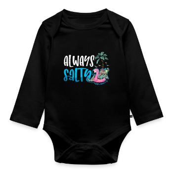 Always Salty black - Baby Bio-Langarm-Body - Schwarz - Vorne
