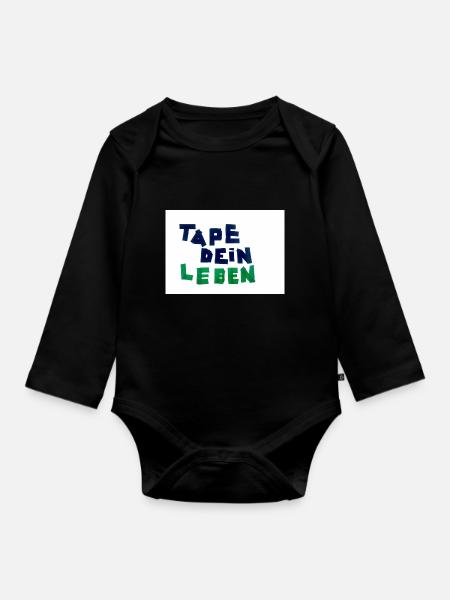 Tape dein Leben - Baby Bio-Langarm-Body - Schwarz