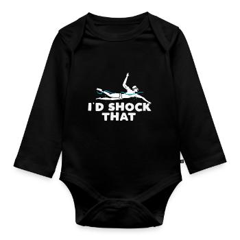 Id choquant que Design pour un amateur de piscine plaisante - Body Bébé bio manches longues - noir - Devant